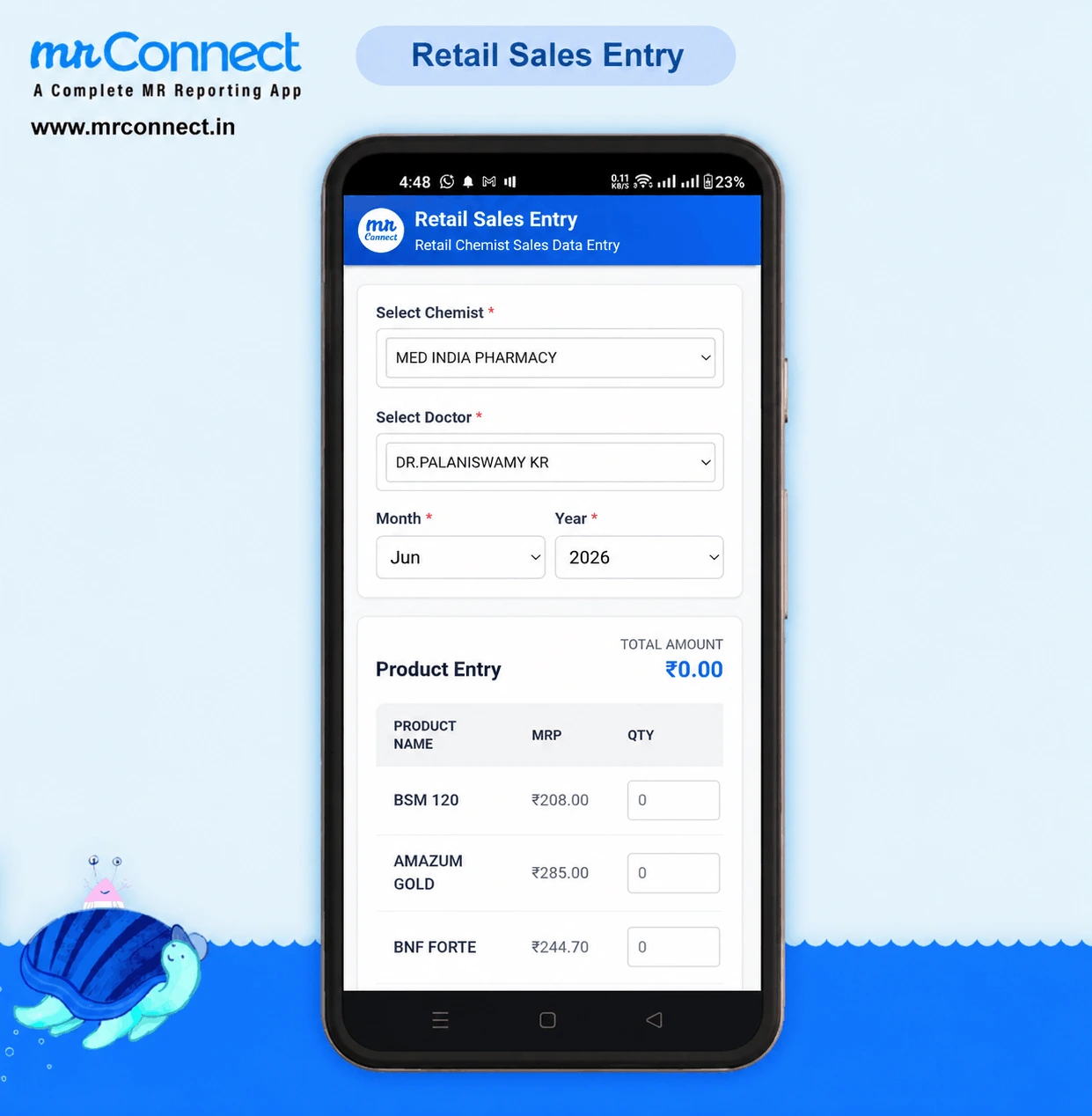 MRConnect MR Reporting App - Retail Sales